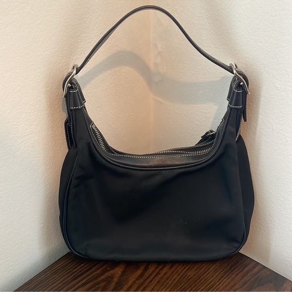 🍍Vintage Coach Hobo Nylon Mini Shoulder/Hand Bag. - Picture 2 of 6